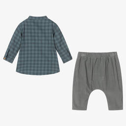 Laranjinha-Голубая рубашка и серые брюки для мальчиков | Childrensalon Outlet