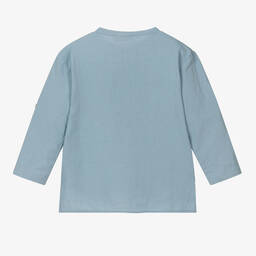 Laranjinha-Голубая полурубашка из хлопка и льна | Childrensalon Outlet