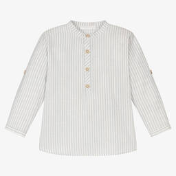 Laranjinha-Хлопковая полурубашка в синюю полоску | Childrensalon Outlet