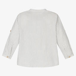 Laranjinha-Хлопковая полурубашка в синюю полоску | Childrensalon Outlet