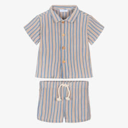 Laranjinha-Классический синий полосатый ансамбль для мальчиков | Childrensalon Outlet