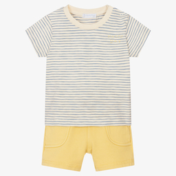 Laranjinha-Boys Cotton Jersey Shorts Set | Childrensalon Outlet