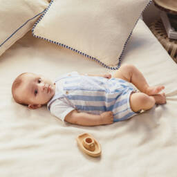 Laranjinha-جمبسوت قطني مخطط نقي للأولاد | Childrensalon Outlet