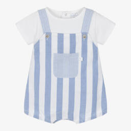 Laranjinha-جمبسوت قطني مخطط نقي للأولاد | Childrensalon Outlet