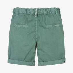 Laranjinha-Boys Green Cotton Chino Shorts | Childrensalon Outlet