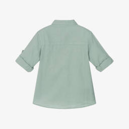 Laranjinha-Льняная блуза светло-зеленого цвета для мальчиков | Childrensalon Outlet