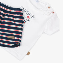 Laranjinha-Boys Nautical Cotton Shorts Ensemble | Childrensalon Outlet