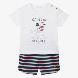 Laranjinha-Boys Nautical Cotton Shorts Ensemble | Childrensalon Outlet