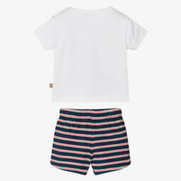 Laranjinha-Boys Nautical Cotton Shorts Ensemble | Childrensalon Outlet