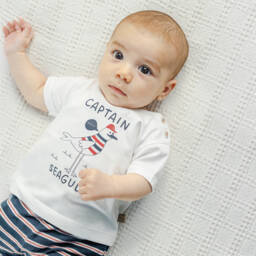 Laranjinha-Boys Nautical Cotton Shorts Ensemble | Childrensalon Outlet