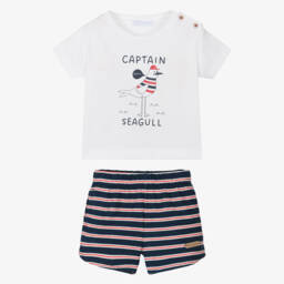 Laranjinha-Boys Nautical Cotton Shorts Ensemble | Childrensalon Outlet