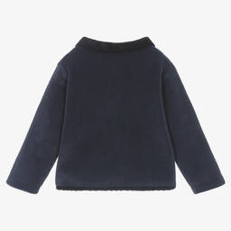 Laranjinha-Boys Navy Blue Fleece Jacket | Childrensalon Outlet