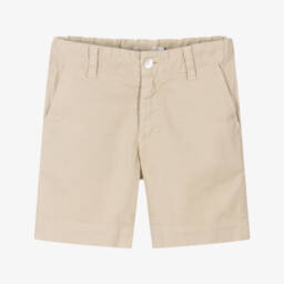 Laranjinha-Boys Neutral Linen-Blend Shorts | Childrensalon Outlet