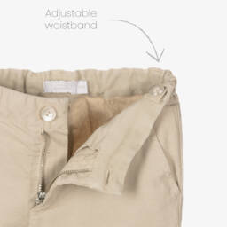 Laranjinha-Boys Neutral Linen-Blend Shorts | Childrensalon Outlet