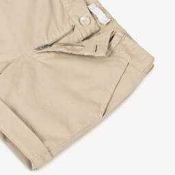 Laranjinha-Boys Neutral Linen-Blend Shorts | Childrensalon Outlet