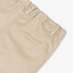 Laranjinha-Boys Neutral Linen-Blend Shorts | Childrensalon Outlet