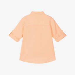 Laranjinha-Рубашка из льна и хлопка персикового цвета для мальчиков | Childrensalon Outlet