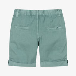 Laranjinha-Boys Petrol Blue Cotton Shorts | Childrensalon Outlet