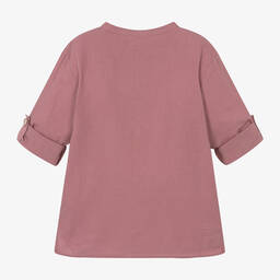 Laranjinha-Boys Red Linen Collarless Shirt | Childrensalon Outlet