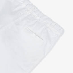 Laranjinha-Boys Soft White Linen Blend Shorts | Childrensalon Outlet