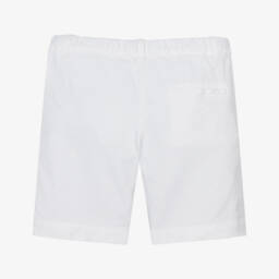 Laranjinha-Boys Soft White Linen Blend Shorts | Childrensalon Outlet