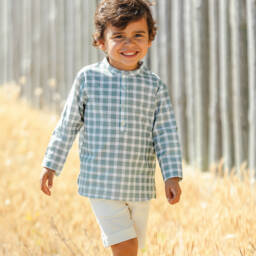 Laranjinha-Boys Soft White Linen Blend Shorts | Childrensalon Outlet