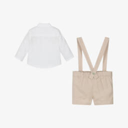 Laranjinha-Комплект из белого и бежевого льна для мальчиков | Childrensalon Outlet