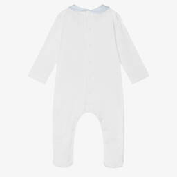 Laranjinha-Бело-голубой хлопковый комбинезон | Childrensalon Outlet