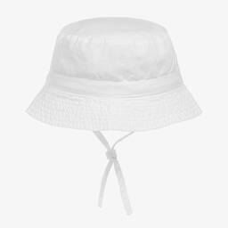 لارانجينا-قبعة للشمس قطن تويل لون أبيض للأولاد | Childrensalon Outlet
