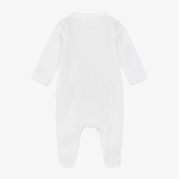 Laranjinha-Boys White Soft Plumetis Playsuit | Childrensalon Outlet