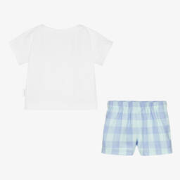 Laranjinha-Белый топ и шорты в клетку | Childrensalon Outlet