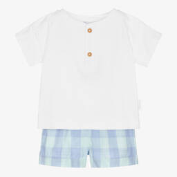 Laranjinha-Белый топ и шорты в клетку | Childrensalon Outlet