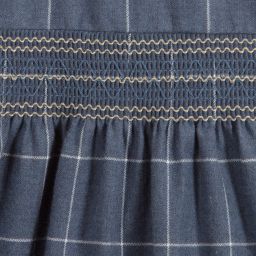 Шик от Laranjinha-Girls Blue Check Cotton Dress | Childrensalon Outlet