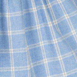 Шик от Laranjinha-Голубое хлопковое платье в клетку | Childrensalon Outlet