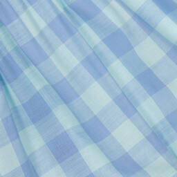 لارانجينا-فستان أطفال بناتي قطن كاروهات لون أزرق وأخضر | Childrensalon Outlet