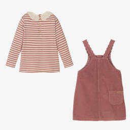 Laranjinha-Girls Blush Corduroy Dress Ensemble | Childrensalon Outlet