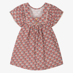 Laranjinha-Girls Blush Floral Cotton Frock | Childrensalon Outlet