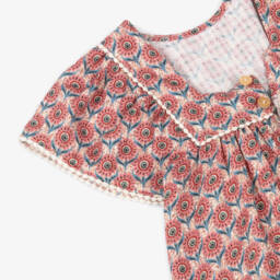 Laranjinha-Girls Blush Floral Cotton Frock | Childrensalon Outlet