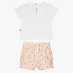 Laranjinha-Girls Citrus Berry Gingham Shorts Ensemble | Childrensalon Outlet