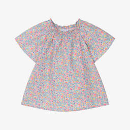Laranjinha-Girls Floral Poplin Blouse Delight | Childrensalon Outlet