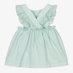 Laranjinha-Girls Green Pinafore Dress | Childrensalon Outlet