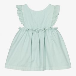 Laranjinha-Girls Green Pinafore Dress | Childrensalon Outlet