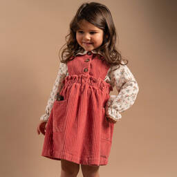 Laranjinha-Girls Ivory Cotton Floral Print Blouse | Childrensalon Outlet