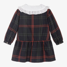 Шик от Laranjinha-Синее хлопковое платье для девочек | Childrensalon Outlet