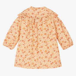 Laranjinha-فستان قطن عضوي لون برتقالي مرجاني | Childrensalon Outlet