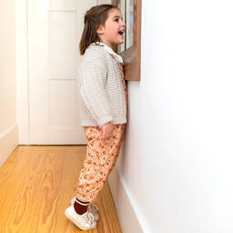 Laranjinha-Оранжевый хлопковый полукомбинезон для девочек | Childrensalon Outlet