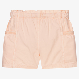 Laranjinha-Girls Pink Cotton Shorts | Childrensalon Outlet
