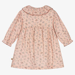 Laranjinha-Girls Pink Floral Cotton Dress | Childrensalon Outlet