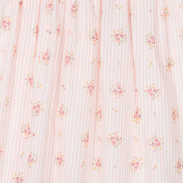 Laranjinha-فستان قطن مقلم لون زهري بطبعة ورود | Childrensalon Outlet