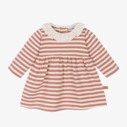 Laranjinha-Girls Pink Striped Knit Dress | Childrensalon Outlet